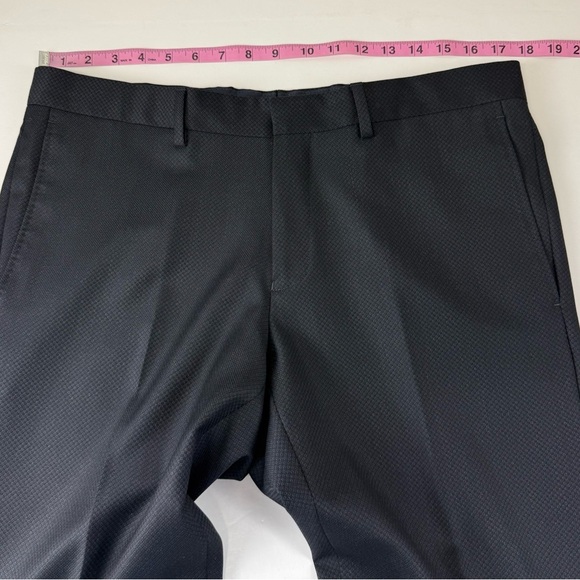 NEW Ted Baker London Pants Mens 35 R Black Roger Patterned Dress Pant NWOT - Picture 6 of 9